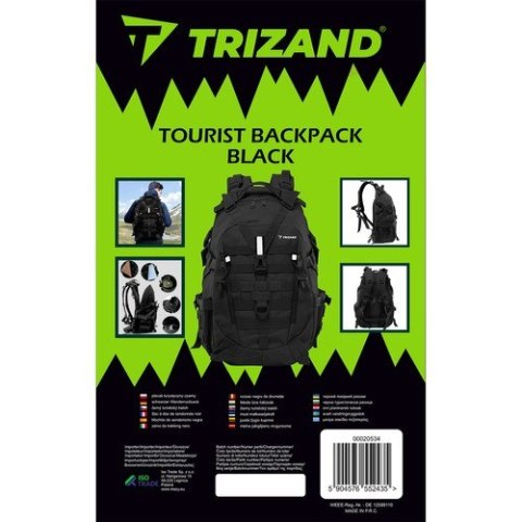 Plecak militarny/ turystyczny czarny Trizand 20534