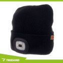 Czapka zimowa z latarką- czarna Trizand 22663