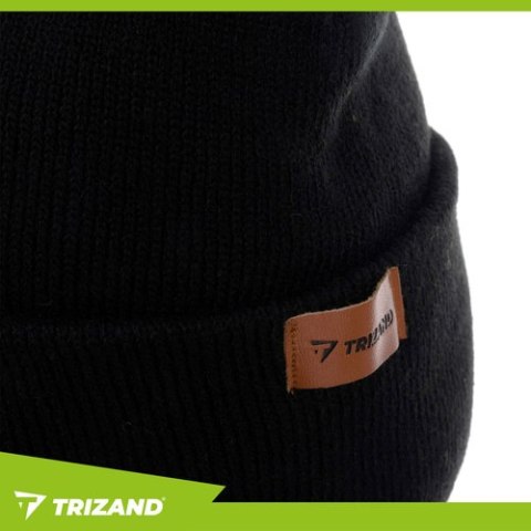 Czapka zimowa z latarką- czarna Trizand 22663