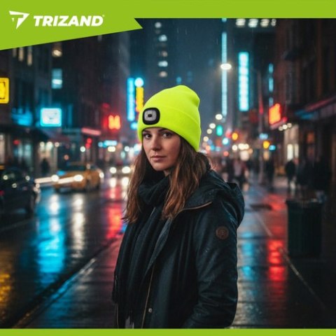 Czapka zimowa z latarką- żółta Trizand 22664