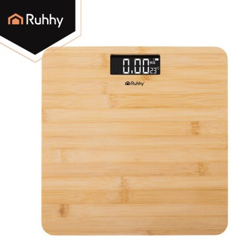 Waga łazienkowa LCD- drewniana Ruhhy 22522