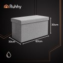 Pufa materiałowa szara 60x30x30 cm Ruhhy 25996