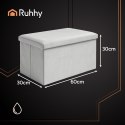 Pufa welurowa szara 60x30x30 cm Ruhhy 25994