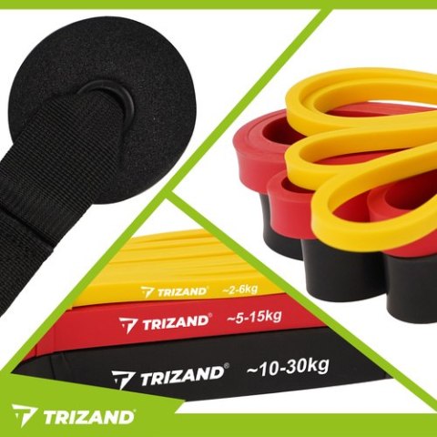 Zestaw gum do ćwiczeń - 3szt. Trizand 25879