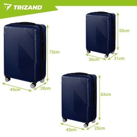 Zestaw walizek 3w1- granatowe Trizand 26664