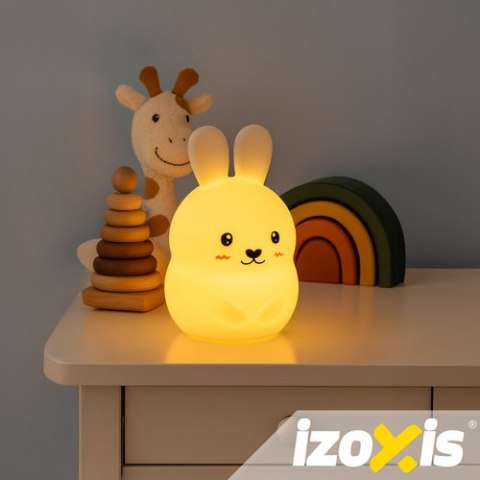 Lampka nocna RGB z pilotem - królik Izoxis 26204