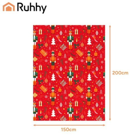 Koc świąteczny flanelowy 1,5x2m Ruhhy 26607