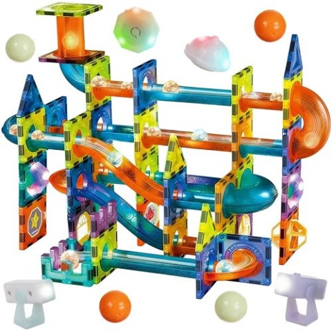 Klocki magnetyczne - tor kulkowy 110el. 25766