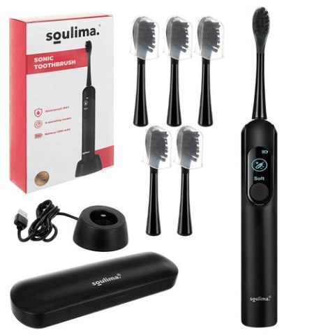 Szczoteczka soniczna do zębów czarna Soulima 26851