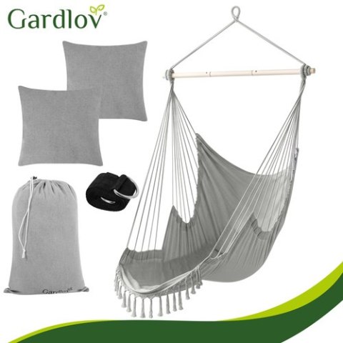 Huśtawka - fotel wiszący 210cm szary Gardlov