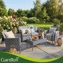 Meble ogrodowe rattanowe antracyt Gardlov 26907