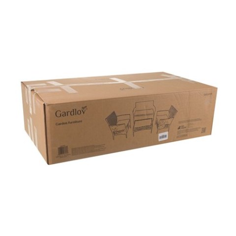 Meble ogrodowe rattanowe beżowe Gardlov 26909