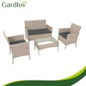 Meble ogrodowe rattanowe beżowe Gardlov 26909