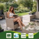Meble ogrodowe rattanowe beżowe Gardlov 26909