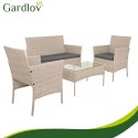Meble ogrodowe rattanowe beżowe Gardlov 26909