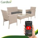 Meble ogrodowe rattanowe beżowe Gardlov 26909