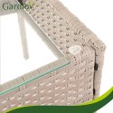 Meble ogrodowe rattanowe beżowe Gardlov 26909