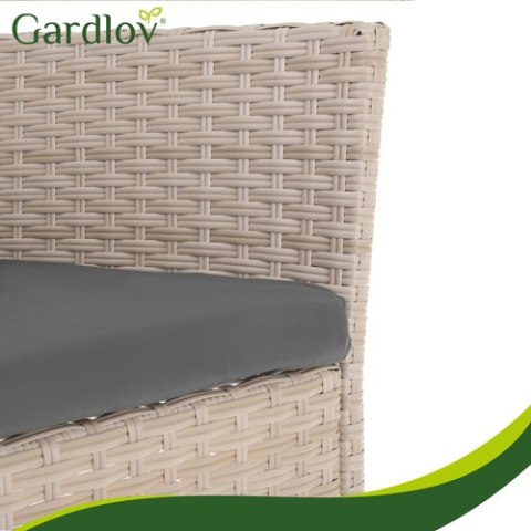 Meble ogrodowe rattanowe beżowe Gardlov 26909