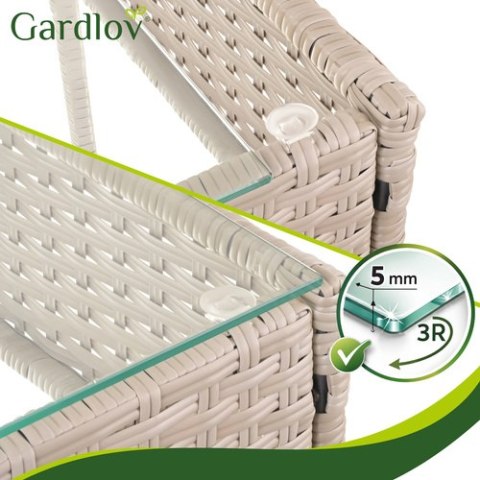Meble ogrodowe rattanowe beżowe Gardlov 26909