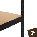 Regał magazynowy - czarny 150x75x30 Bigstren