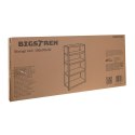 Regał Magazynowy Metalowy 180x90x40 1000 kg 5 Półek BIGSTREN Czarny