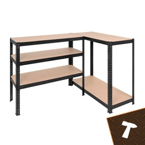 Regał Magazynowy Metalowy 180x90x40 1000 kg 5 Półek BIGSTREN Czarny