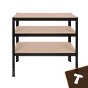 Regał Magazynowy Metalowy 180x90x40 1000 kg 5 Półek BIGSTREN Czarny