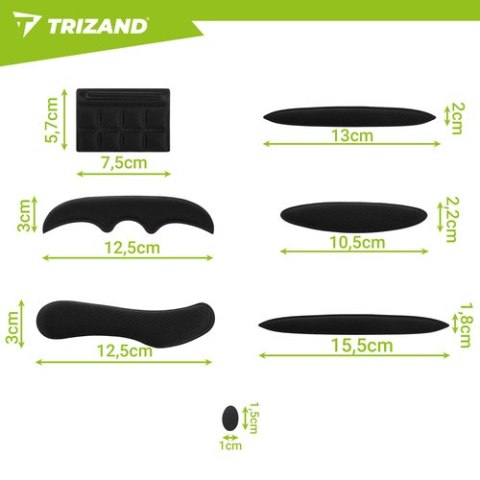 Wkładki do kasku - 54szt. Trizand