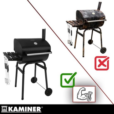 Grill ogrodowy z pokrywą 82x51x117cm Kaminer
