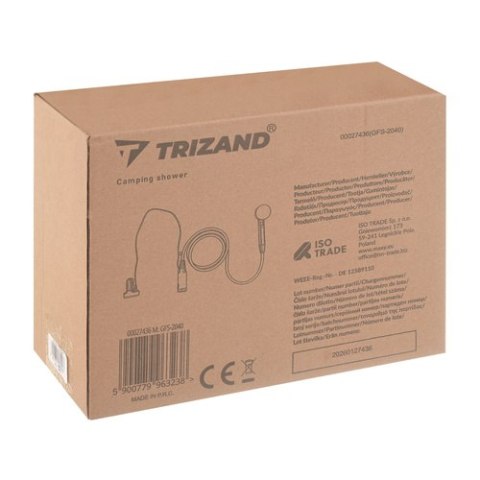 Prysznic turystyczny 8,2x6,8x2,18cm Trizand