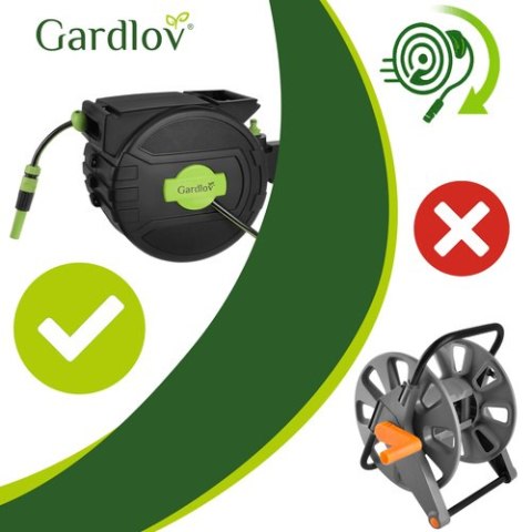 Zwijacz automatyczny na wąż ogrodowy 20m Gardlov
