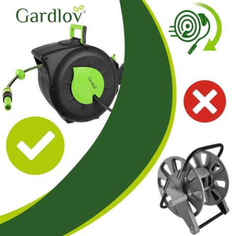 Zwijacz automatyczny na wąż ogrodowy 30m Gardlov