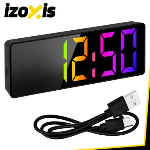 Budzik - zegar LED kolorowy Izoxis