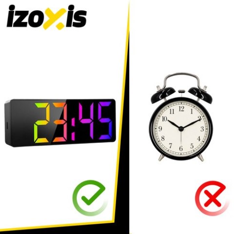 Budzik - zegar LED kolorowy Izoxis