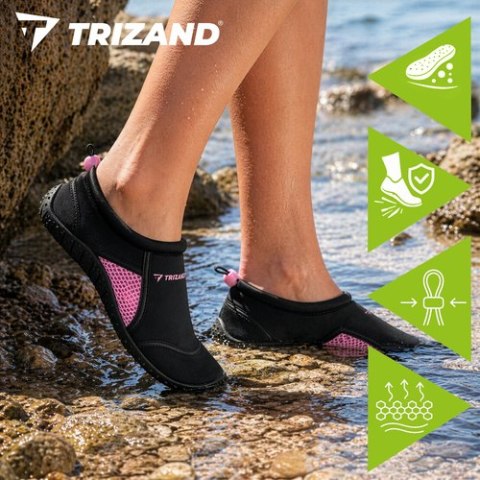 Buty do wody czarno-różowe- rozmiar 39 5mm Trizand