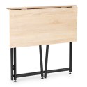 Biurko komputerowe składane 80x45 cm stolik pod laptopa loft jasny dąb ModernHome