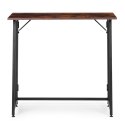 Biurko komputerowe składane 80x45 cm stolik pod laptopa loft postarzany orzech ModernHome