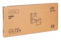 Biurko komputerowe szkolne 120x60 cm regał z 3 półkami ciemny orzech loft ModernHome