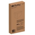 Pufa welurowa czarna 60x30x30 cm Ruhhy 25995