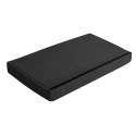Pufa welurowa czarna 60x30x30 cm Ruhhy 25995