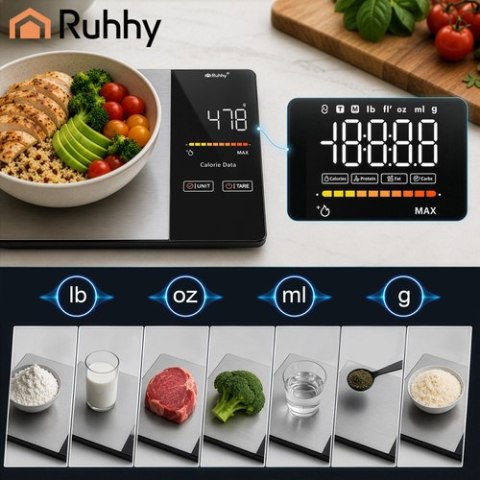 Waga kuchenna z bluetooth Ruhhy 24632