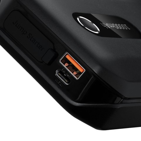 3w1 Urządzenie rozruchowe Car Jump Starter powerbank 10000mAh latarka LED - czarny