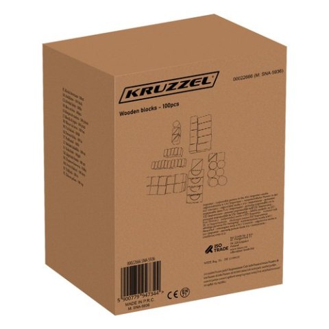 Klocki drewniane- 100szt. Kruzzel 22666