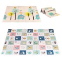 Mata piankowa dla dzieci 200x150 cm edukacyjna dwustronna składana miarka wzrostu alfabet ECOTOYS