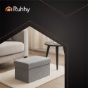 Pufa materiałowa szara 76x38x38cm Ruhhy 26131