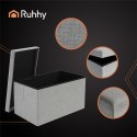 Pufa materiałowa szara 76x38x38cm Ruhhy 26131