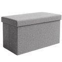 Pufa materiałowa szara 76x38x38cm Ruhhy 26131