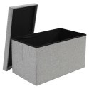 Pufa materiałowa szara 76x38x38cm Ruhhy 26131