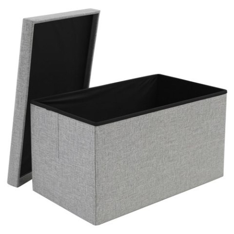 Pufa materiałowa szara 76x38x38cm Ruhhy 26131