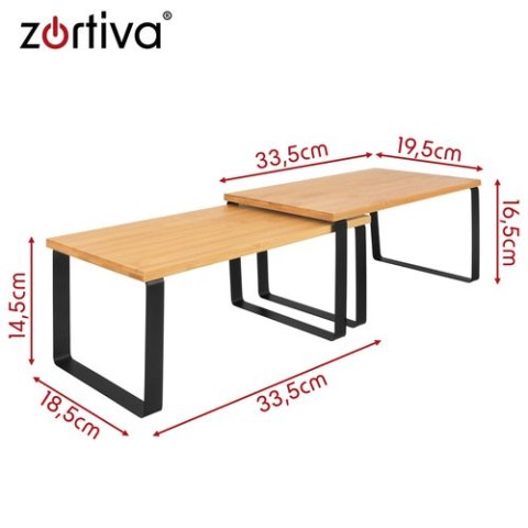 Półka kuchenna bambusowa - 2 szt. Zortiva